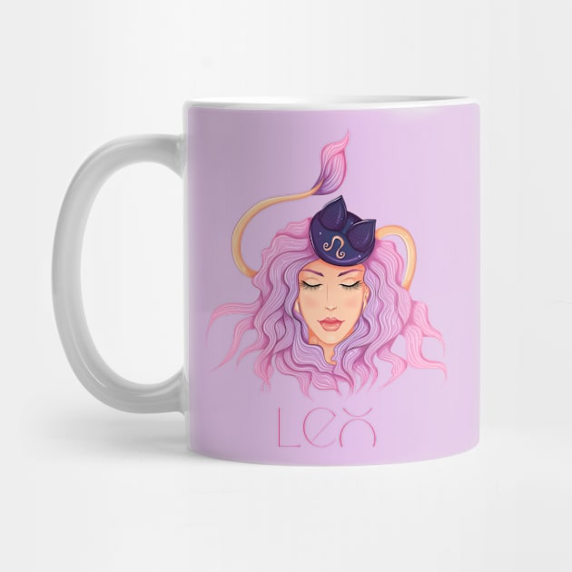 Leo Zodiac Sign Beautiful Girl by Violete Designs